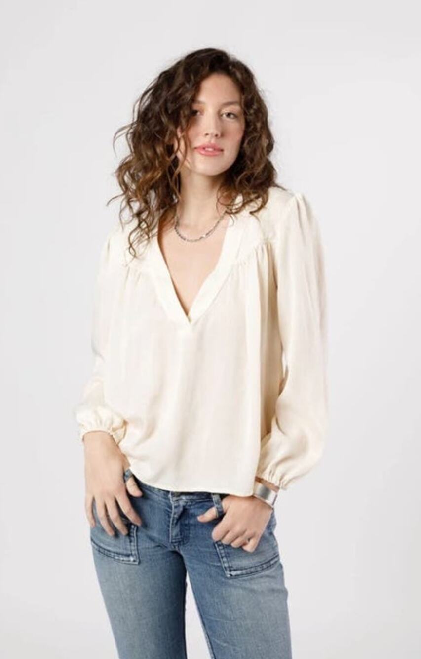 Band of the Free Ivory Minimalist Blouse - M